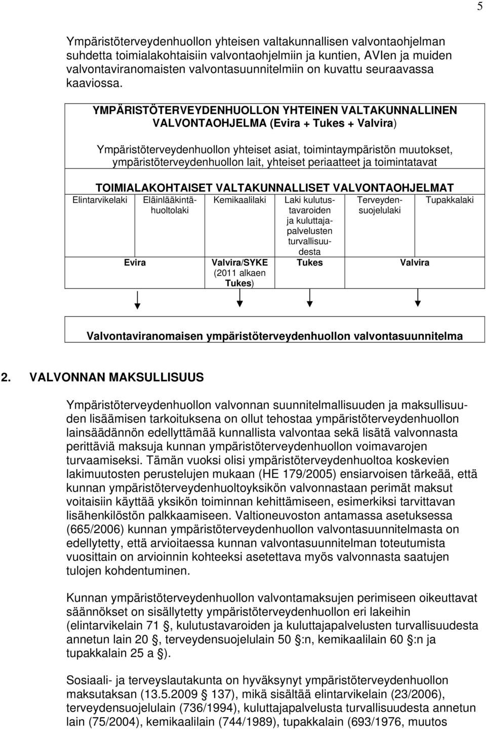 YMPÄRISTÖTERVEYDENHUOLLON YHTEINEN VALTAKUNNALLINEN VALVONTAOHJELMA (Evira + Tukes + Valvira) Ympäristöterveydenhuollon yhteiset asiat, toimintaympäristön muutokset, ympäristöterveydenhuollon lait,