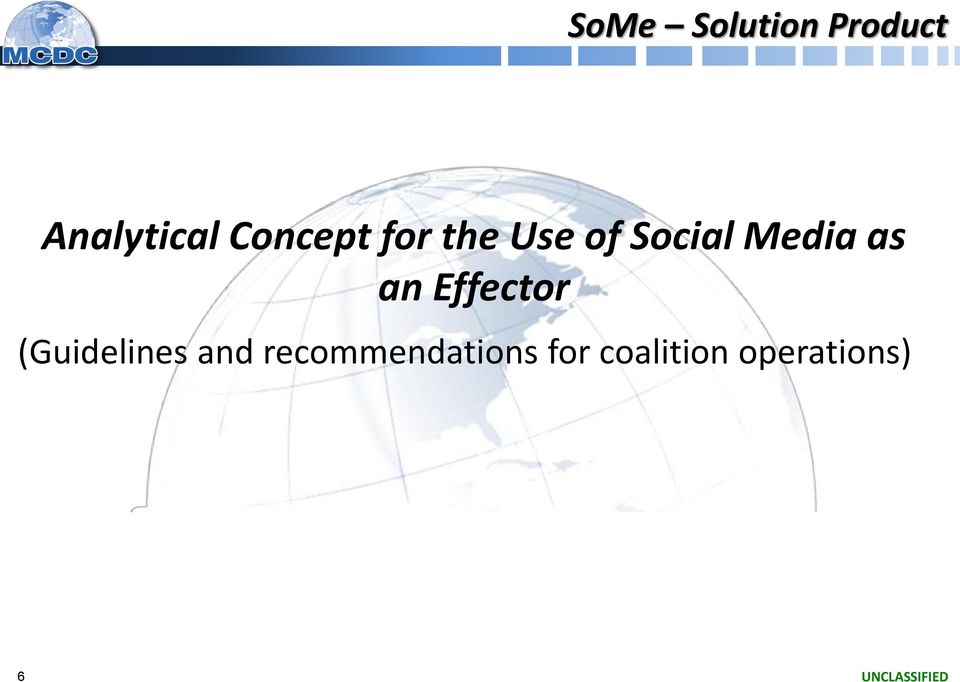as an Effector (Guidelines and