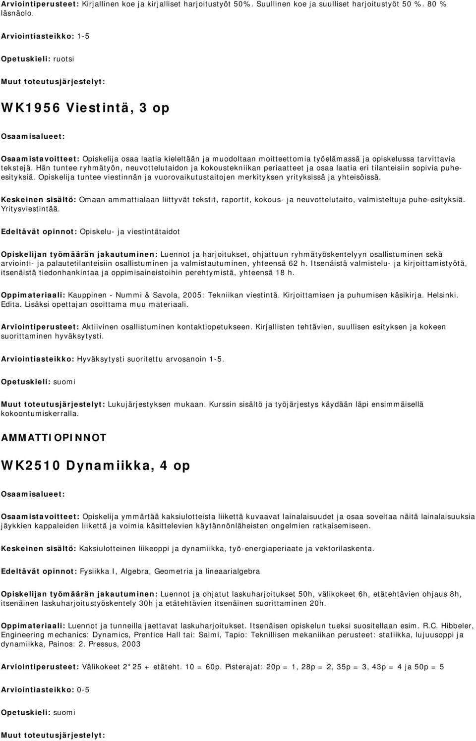 Hän tuntee ryhmätyön, neuvottelutaidon ja kokoustekniikan periaatteet ja osaa laatia eri tilanteisiin sopivia puheesityksiä.