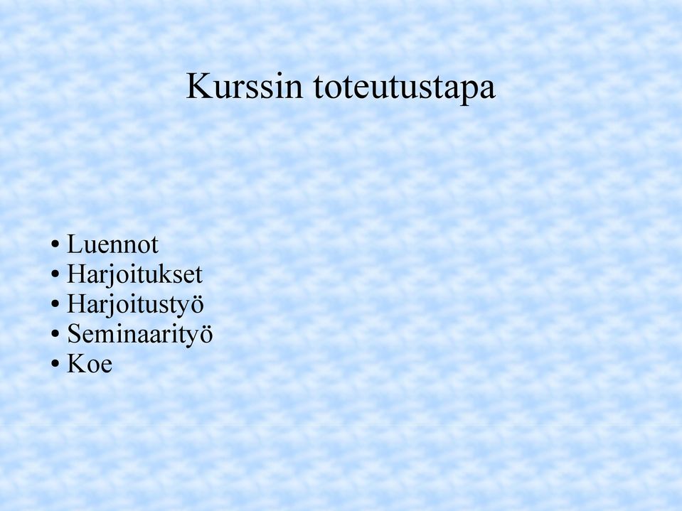 Harjoitustyö