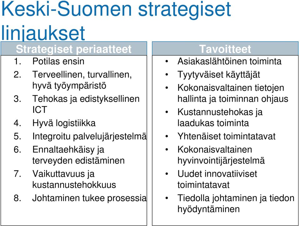 Vaikuttavuus ja kustannustehokkuus 8.