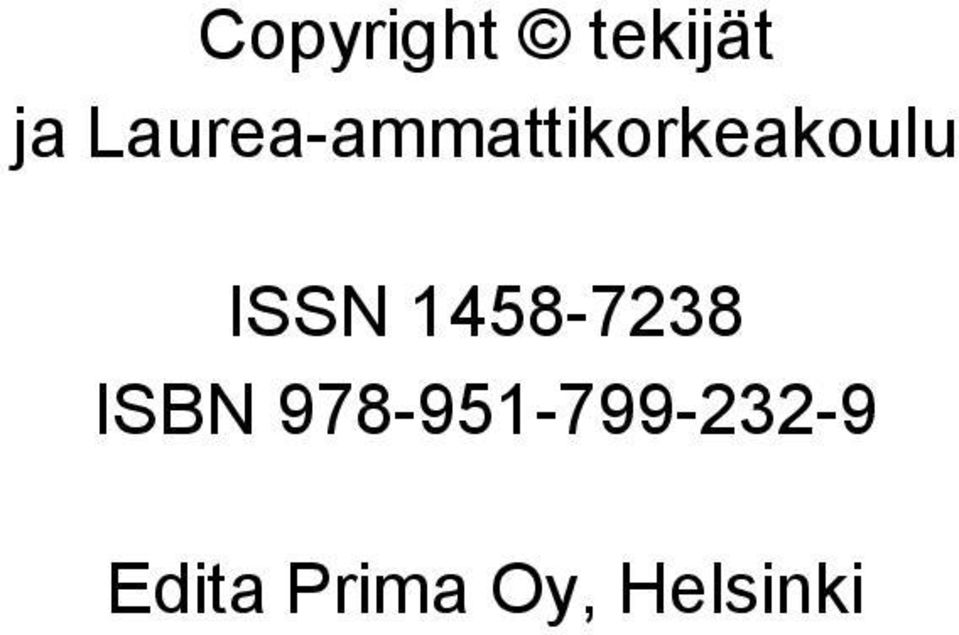 ISSN 1458-7238 ISBN