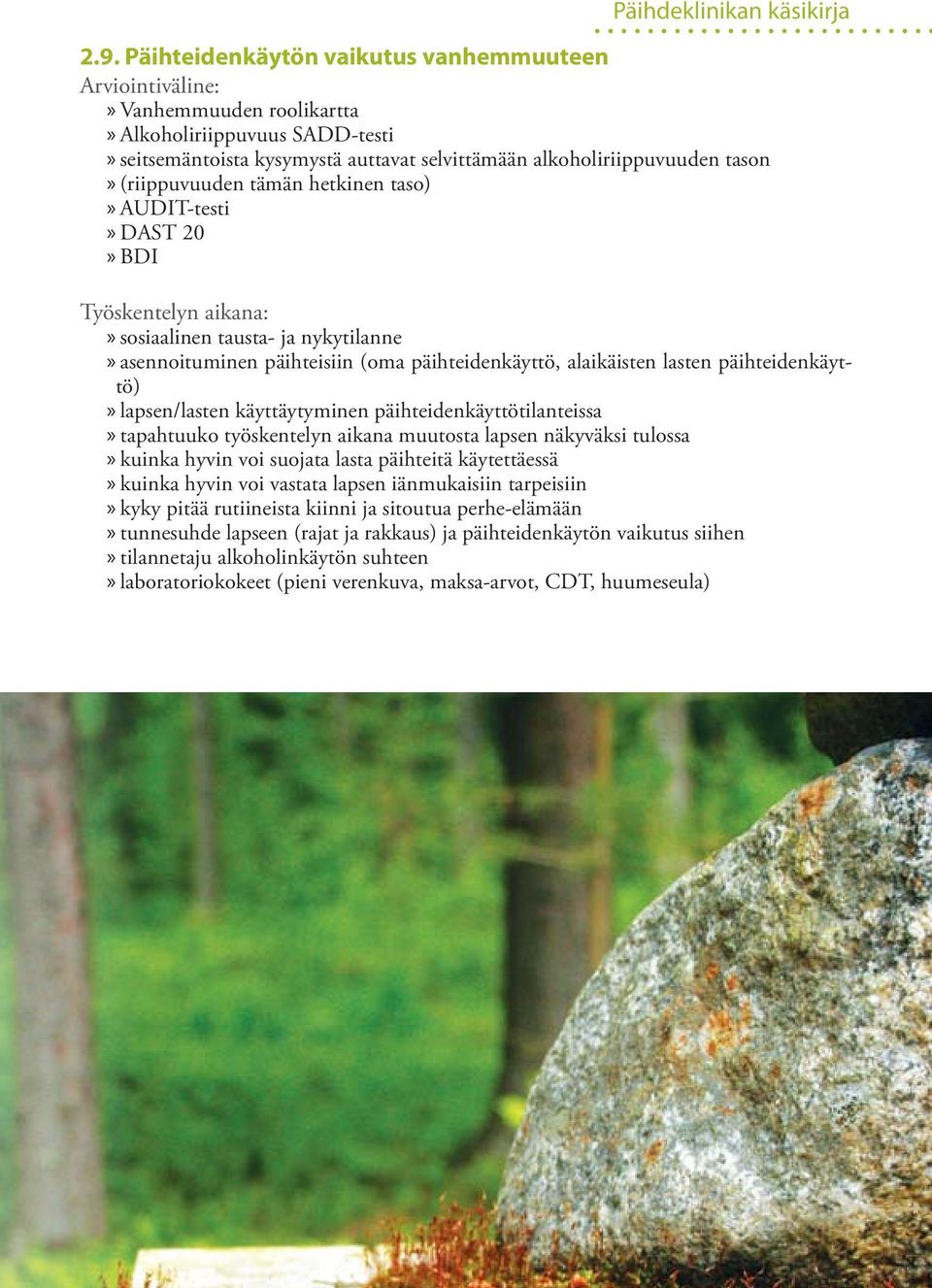 tason»»(riippuvuuden tämän hetkinen taso)»»audit-testi»»dast 20»»BDI Työskentelyn aikana:»»sosiaalinen tausta- ja nykytilanne»»asennoituminen päihteisiin (oma päihteidenkäyttö, alaikäisten lasten