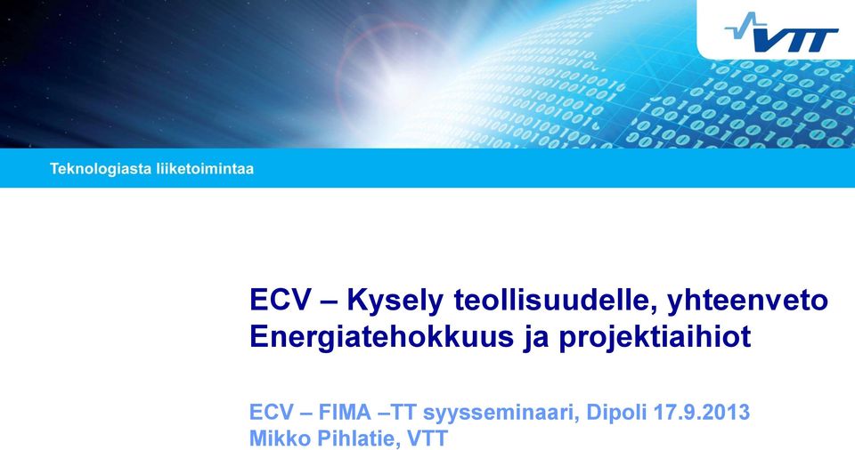 projektiaihiot ECV FIMA TT