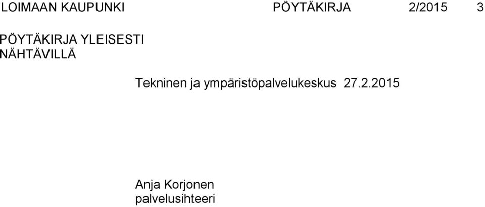 Tekninen ja ympäristöpalvelukeskus