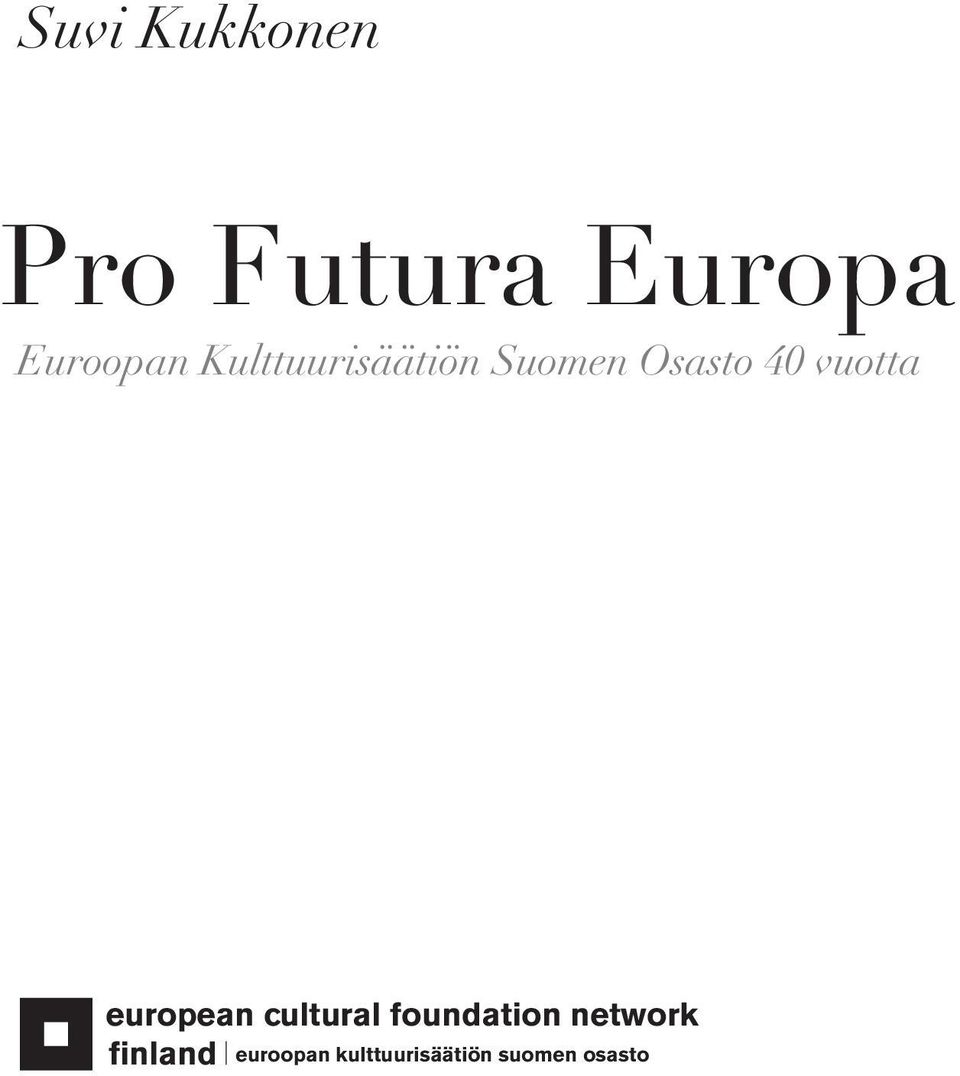 european cultural foundation network