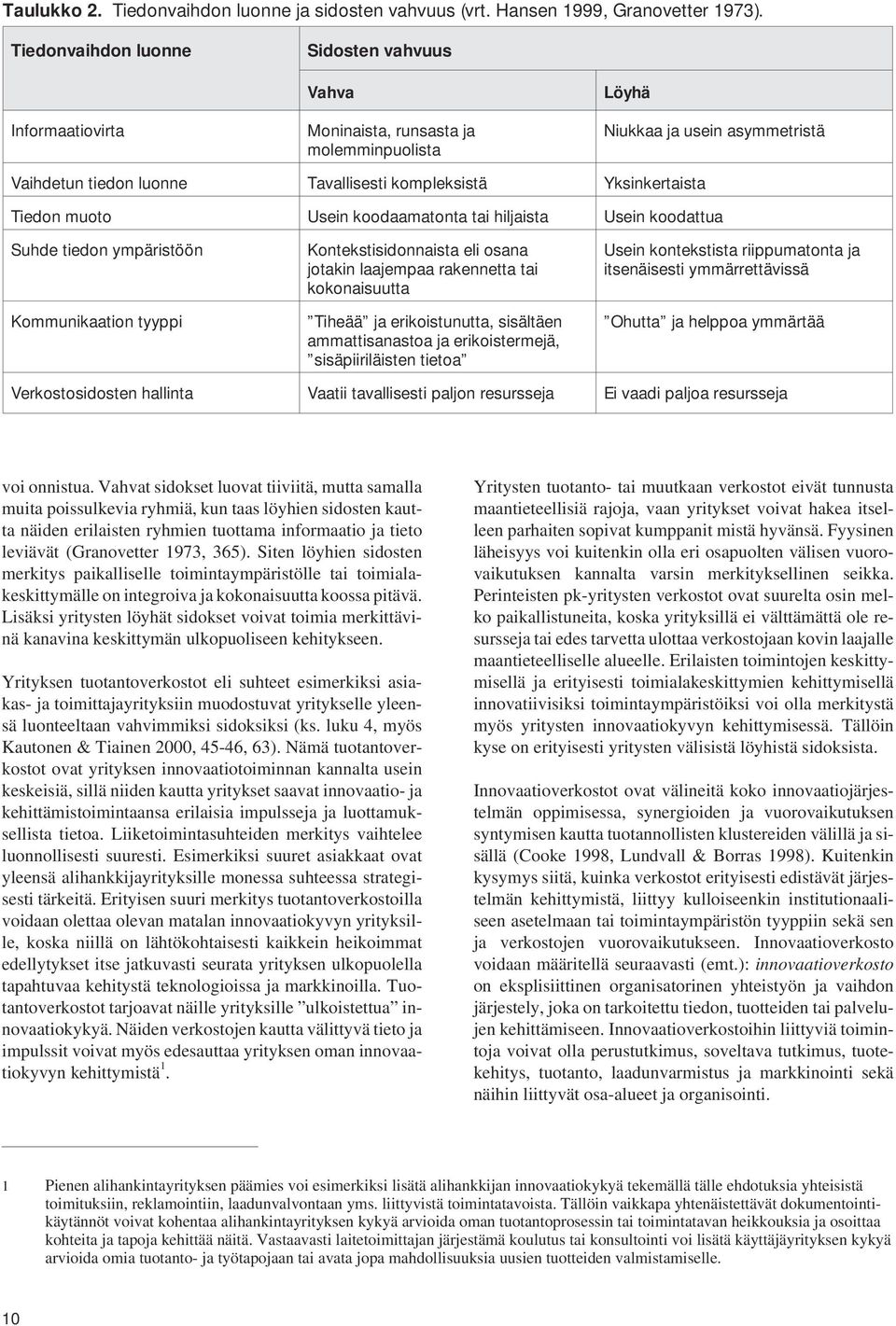 Yksinkertaista Tiedon muoto Usein koodaamatonta tai hiljaista Usein koodattua Suhde tiedon ympäristöön Kommunikaation tyyppi Kontekstisidonnaista eli osana jotakin laajempaa rakennetta tai