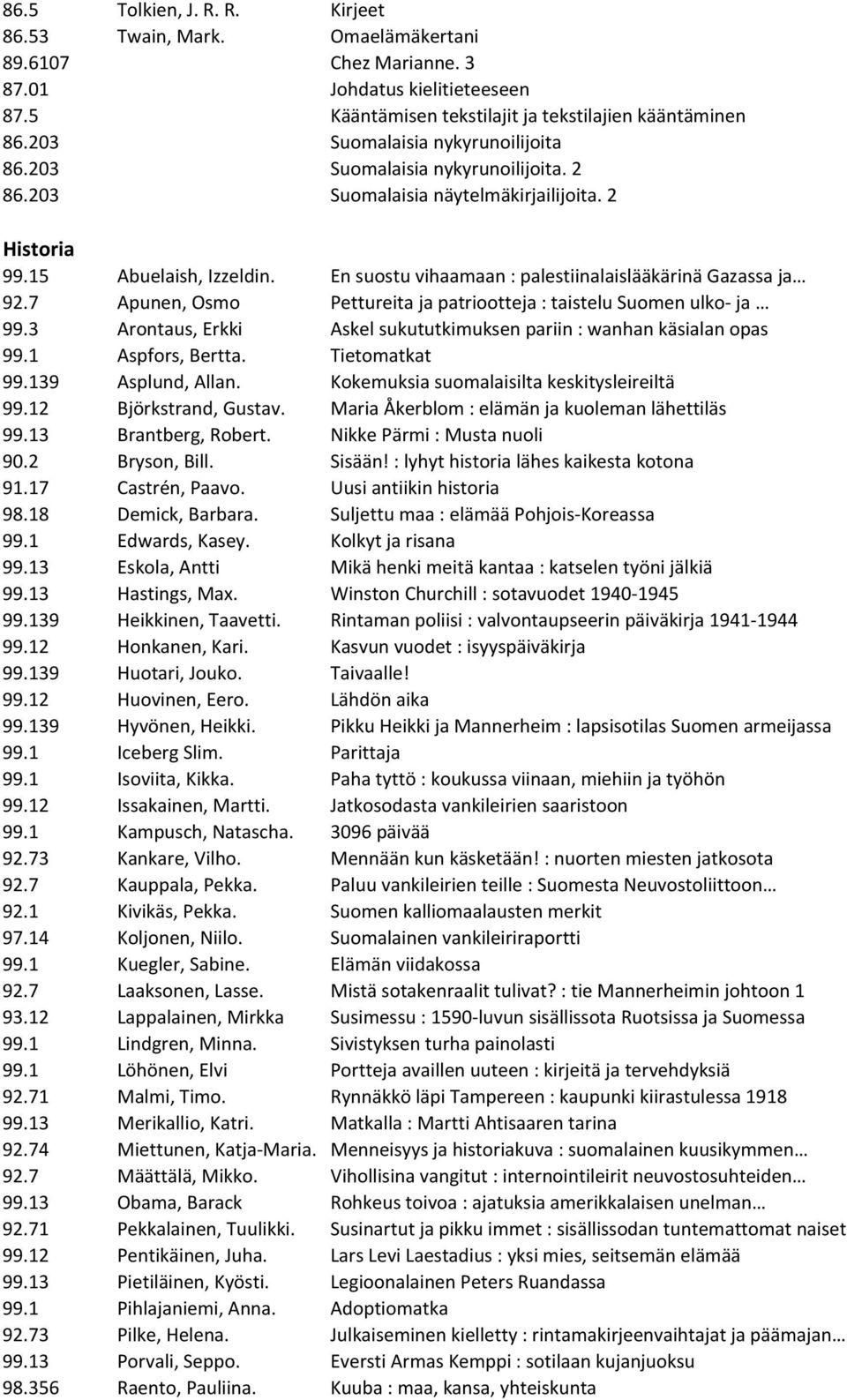 En suostu vihaamaan : palestiinalaislääkärinä Gazassa ja 92.7 Apunen, Osmo Pettureita ja patriootteja : taistelu Suomen ulko- ja 99.