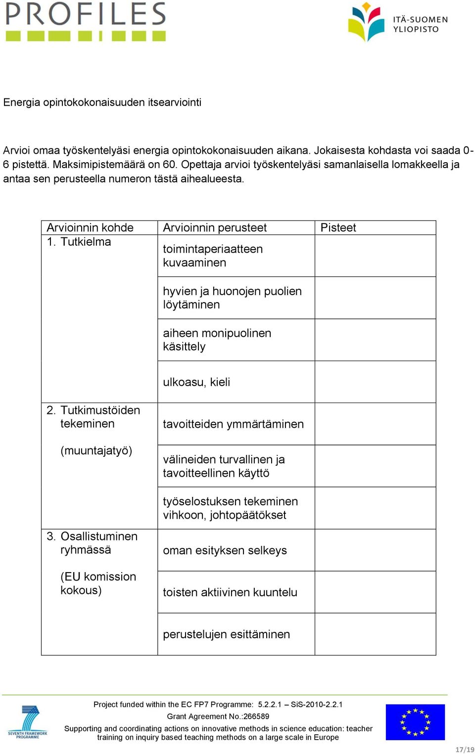 Tutkielma toimintaperiaatteen kuvaaminen hyvien ja huonojen puolien löytäminen aiheen monipuolinen käsittely ulkoasu, kieli 2.