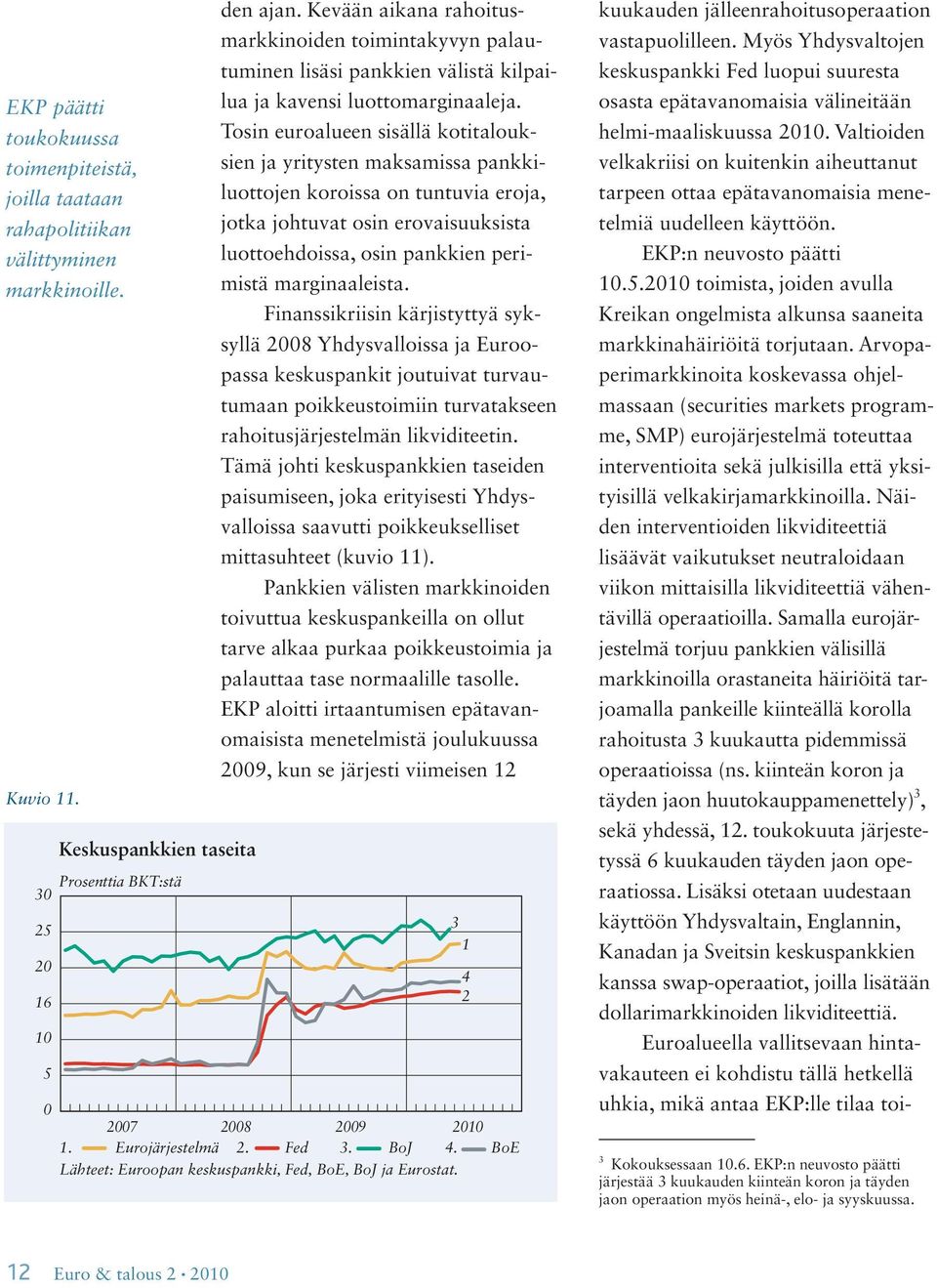 Tosin euroalueen sisällä kotitalouksien ja yritysten maksamissa pankkiluottojen koroissa on tuntuvia eroja, jotka johtuvat osin erovaisuuksista luottoehdoissa, osin pankkien perimistä marginaaleista.