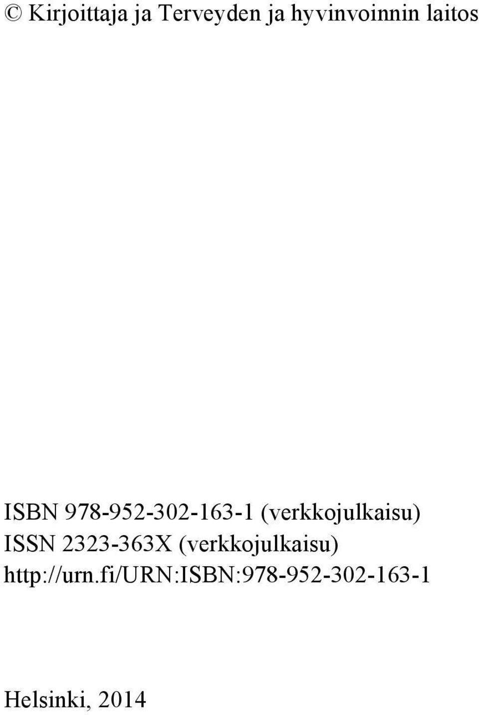 (verkkojulkaisu) ISSN 2323-363X