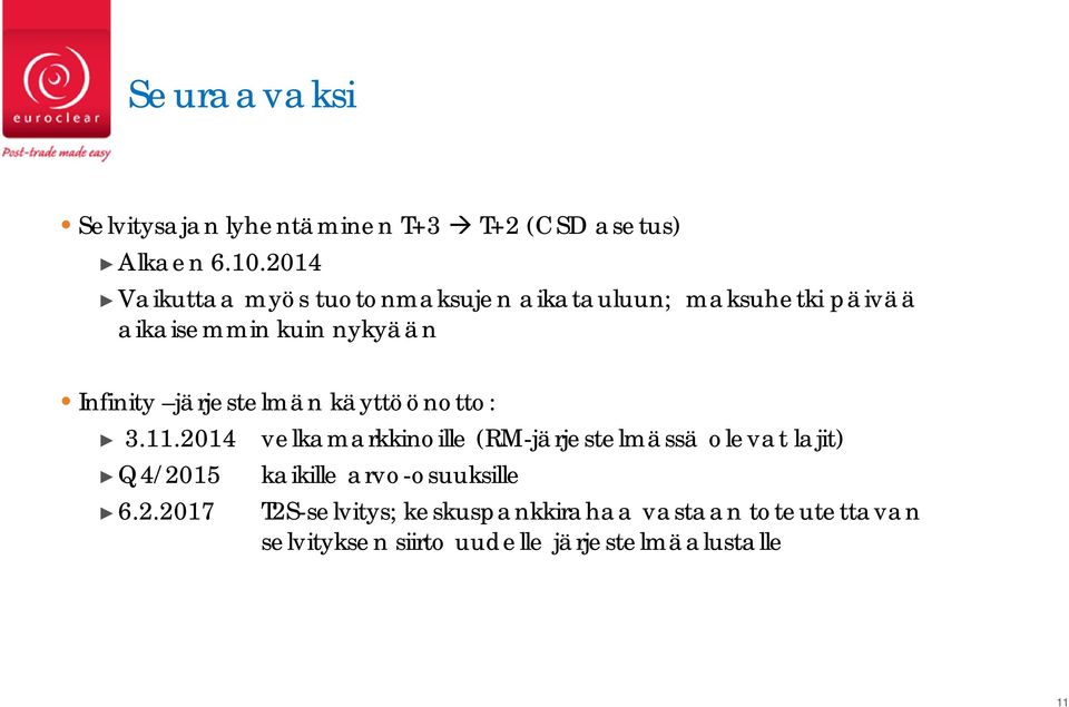 järjestelmän käyttöönotto: 3.11.