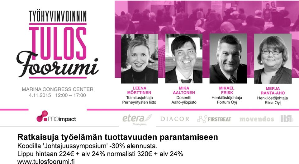 Johtajuussymposium -30% alennusta.