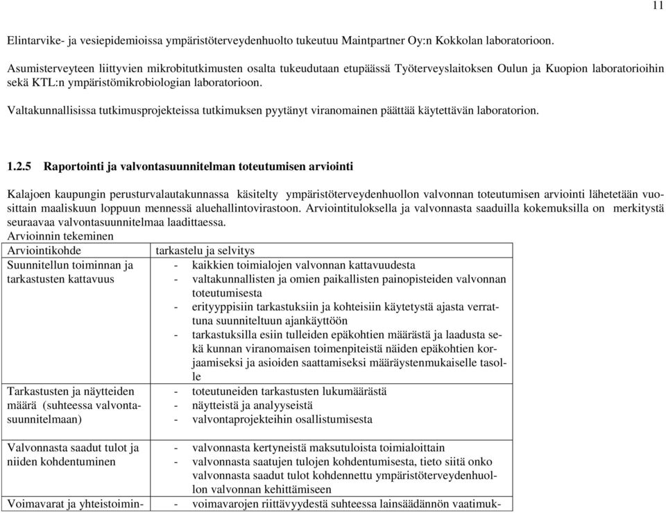 Valtakunnallisissa tutkimusprojekteissa tutkimuksen pyytänyt viranomainen päättää käytettävän laboratorion. 1.2.