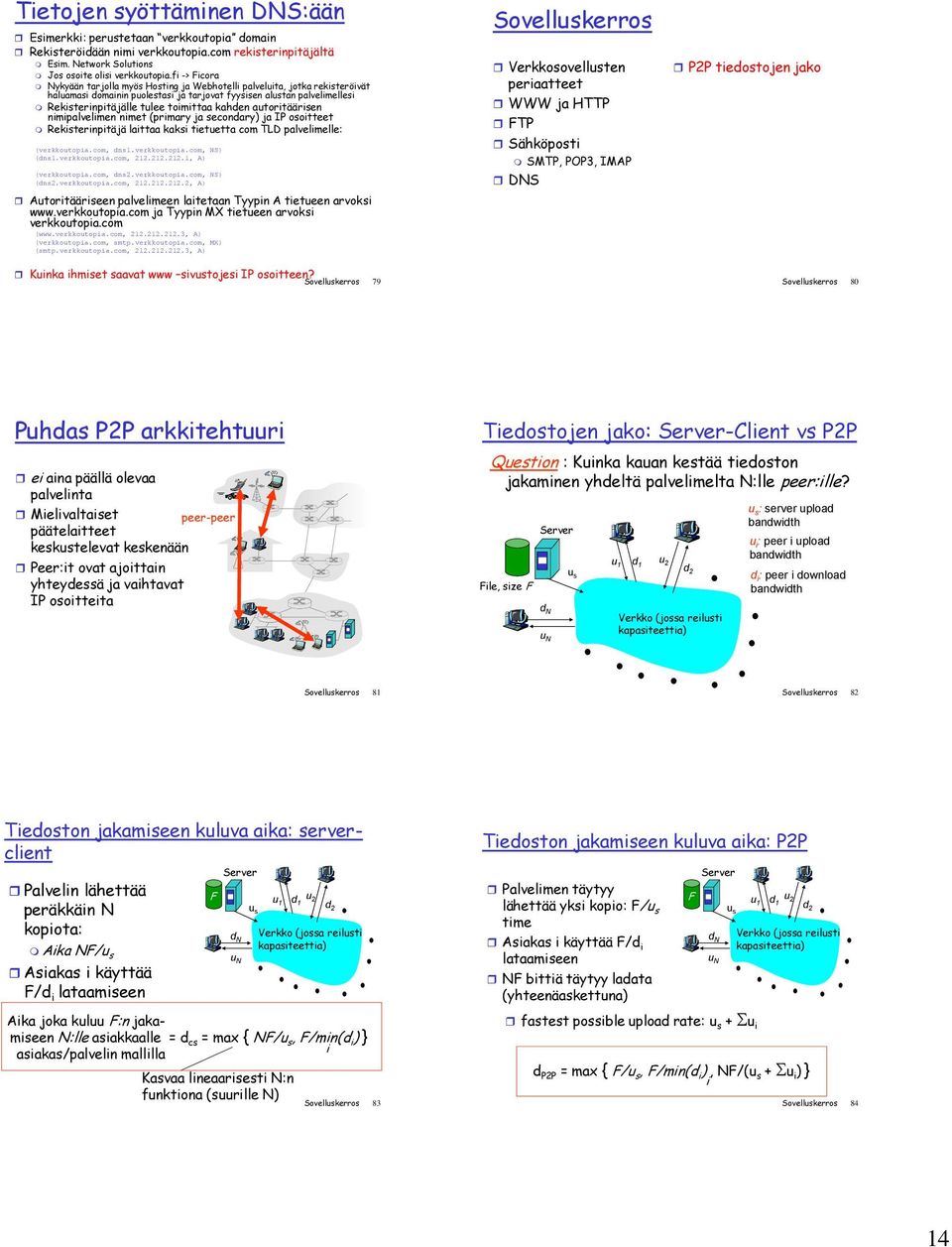 kahden autoritäärisen nimipalvelimen nimet (primary ja secondary) ja IP osoitteet Rekisterinpitäjä laittaa kaksi tietuetta com TLD palvelimelle: (verkkoutopia.com, dns1.verkkoutopia.com, NS) (dns1.