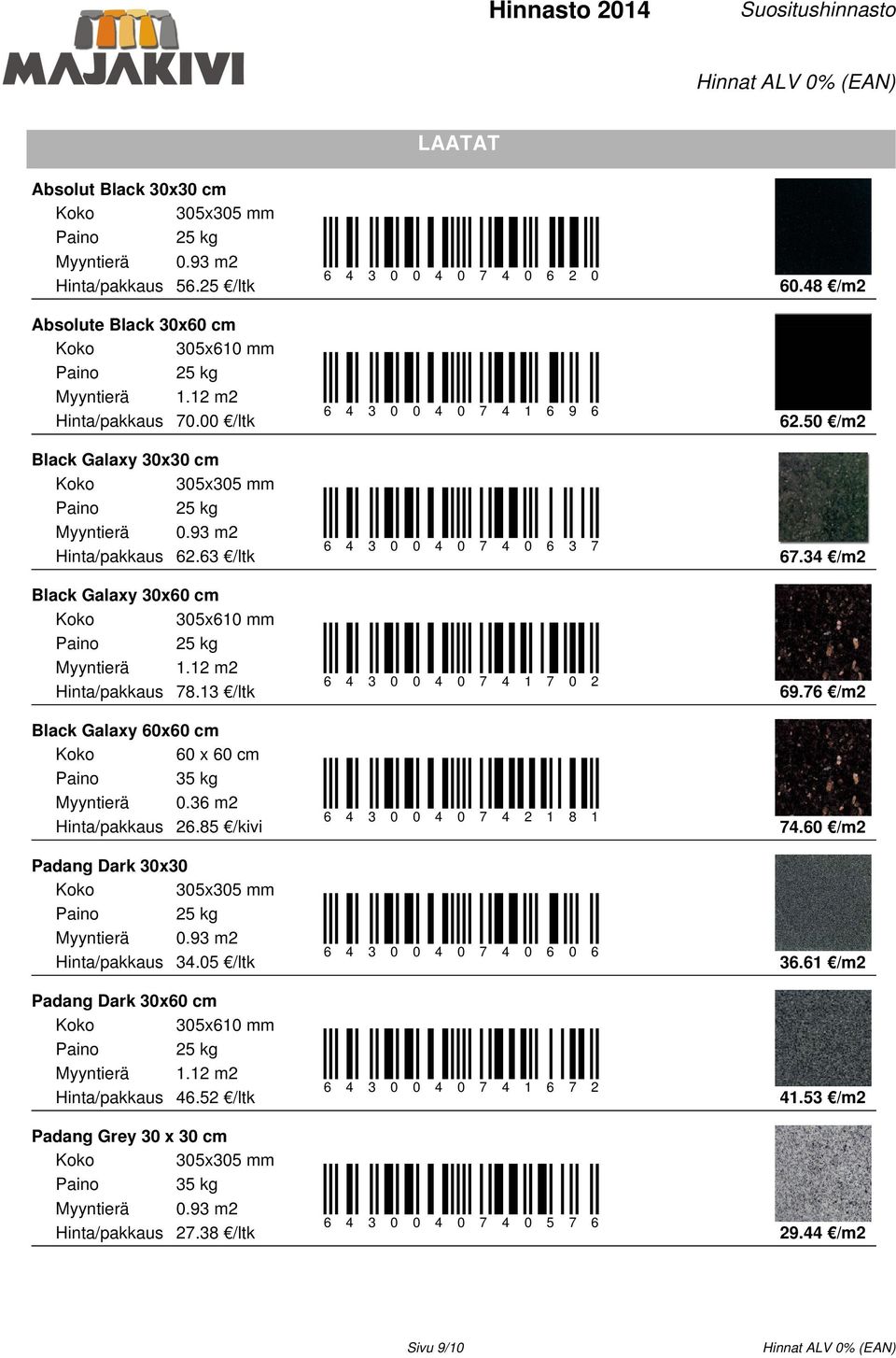 m. /kivi Padang Dark x x mm kg. m. /ltk Padang Dark x cm x mm kg. m. /ltk Padang Grey x cm x mm kg.