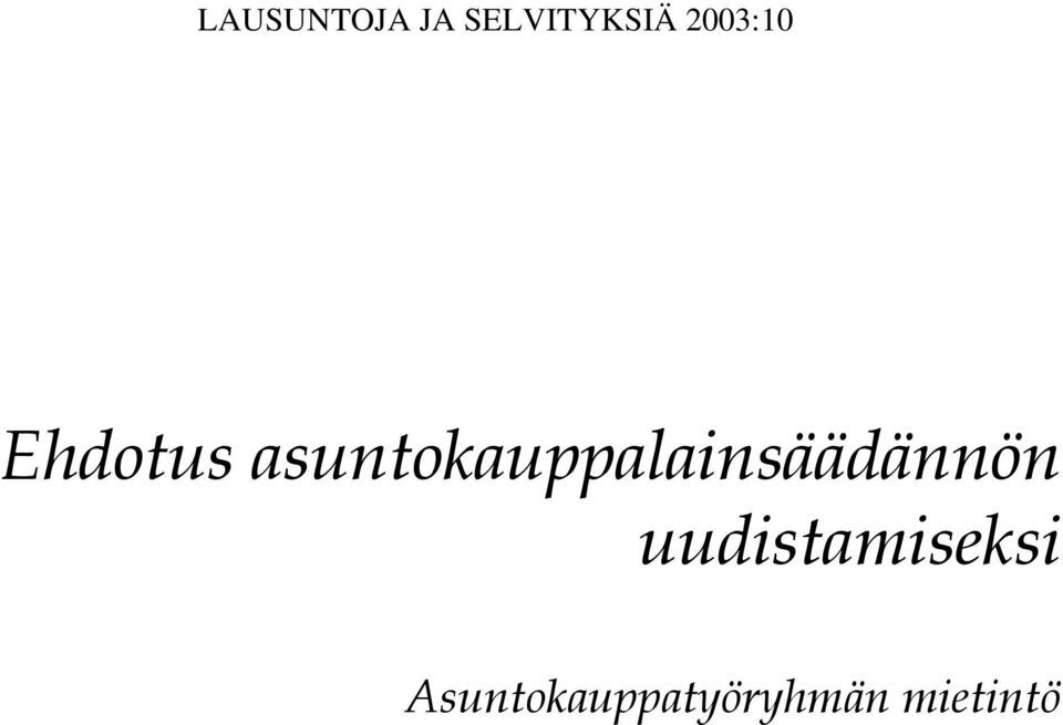 asuntokauppalainsäädännön