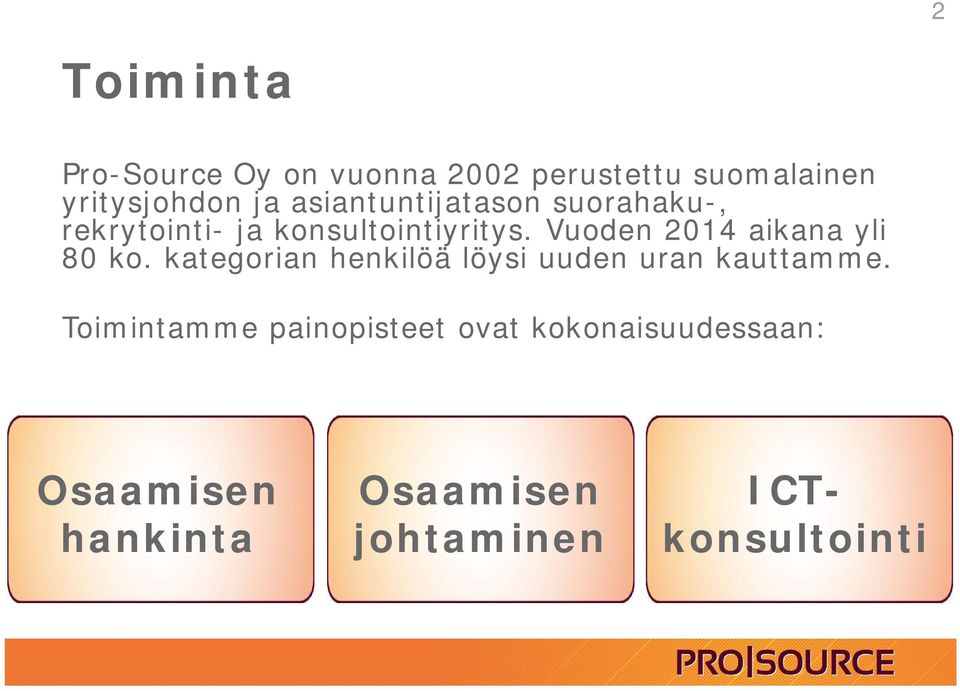 Vuoden 2014 aikana yli 80 ko. kategorian henkilöä löysi uuden uran kauttamme.