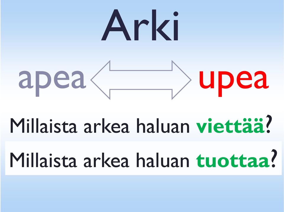 haluan viettää?