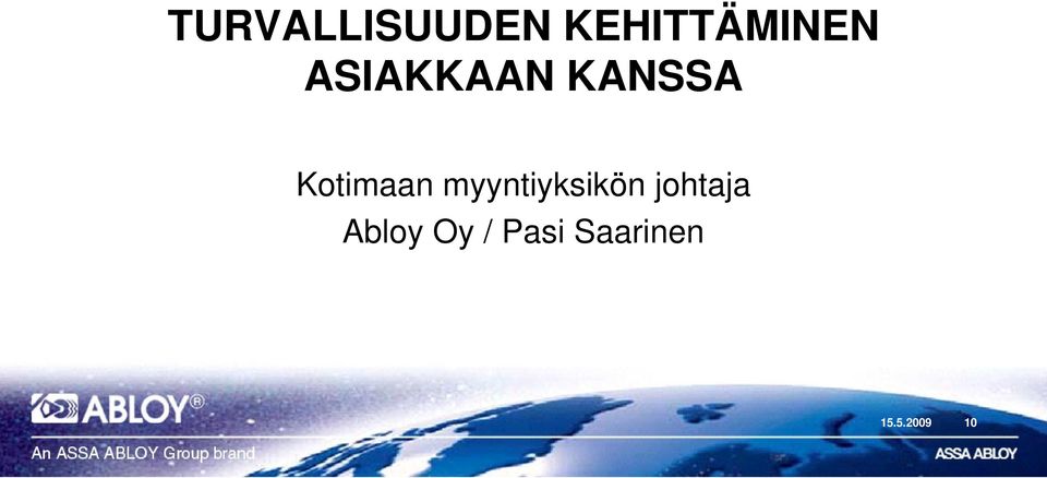 myyntiyksikön johtaja Abloy