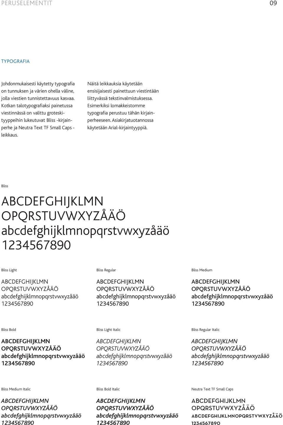 Näitä leikkauksia käytetään ensisijaisesti painettuun viestintään liittyvässä tekstinvalmistuksessa. Esimerkiksi lomakkeistomme typografia perustuu tähän kirjainperheeseen.