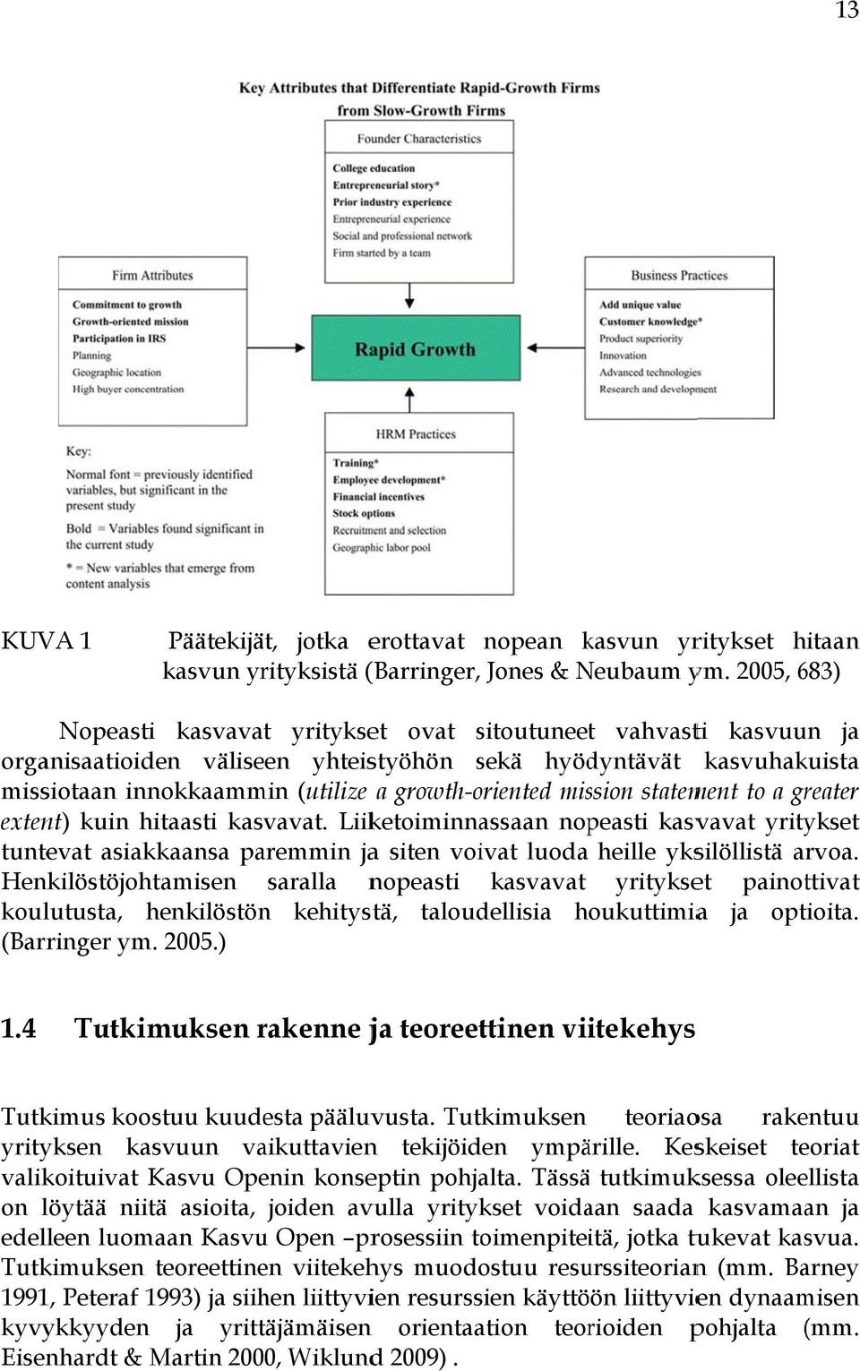 mission statement to a greater extent) kuin hitaasti kasvavat. Liiketoiminnassaan nopeasti kasvavat yritykset tuntevat asiakkaansa paremmin jaa siten voivat luoda heille yksilöllistä arvoa.