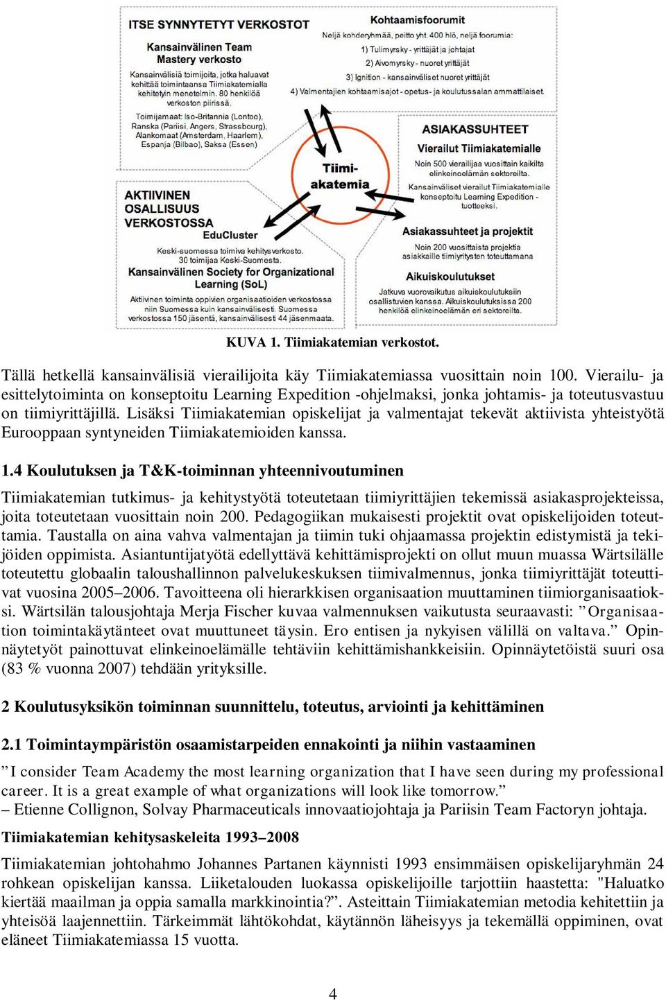 Lisäksi Tiimiakatemian opiskelijat ja valmentajat tekevät aktiivista yhteistyötä Eurooppaan syntyneiden Tiimiakatemioiden kanssa. 1.