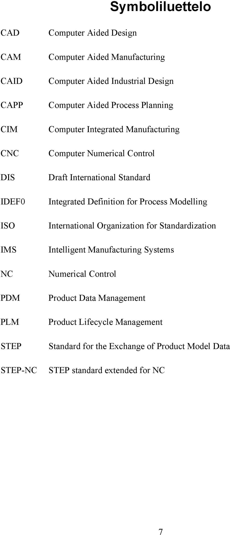 International Standard Integrated Definition for Process Modelling International Organization for Standardization Intelligent Manufacturing