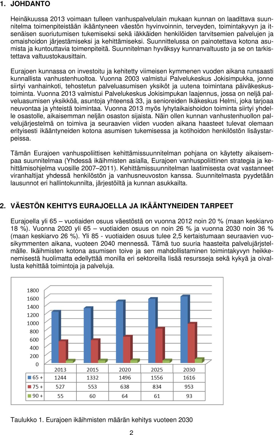 Suunnittelussa on painotettava kotona asumista ja kuntouttavia toimenpiteitä. Suunnitelman hyväksyy kunnanvaltuusto ja se on tarkistettava valtuustokausittain.