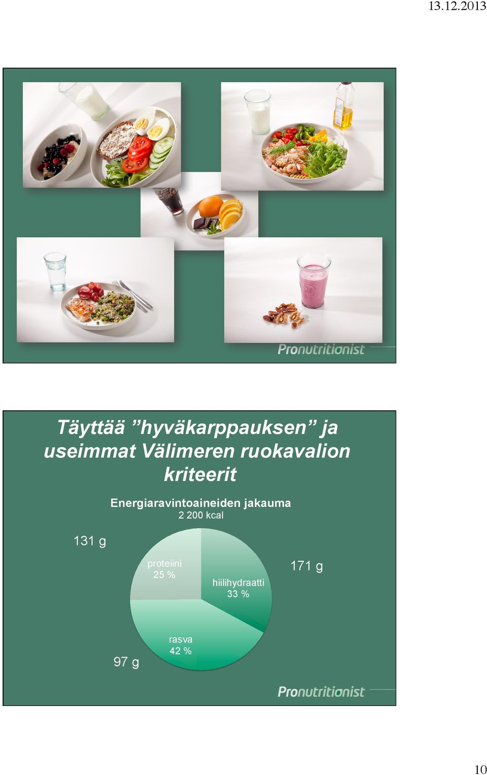 Välimeren ruokavalion kriteerit