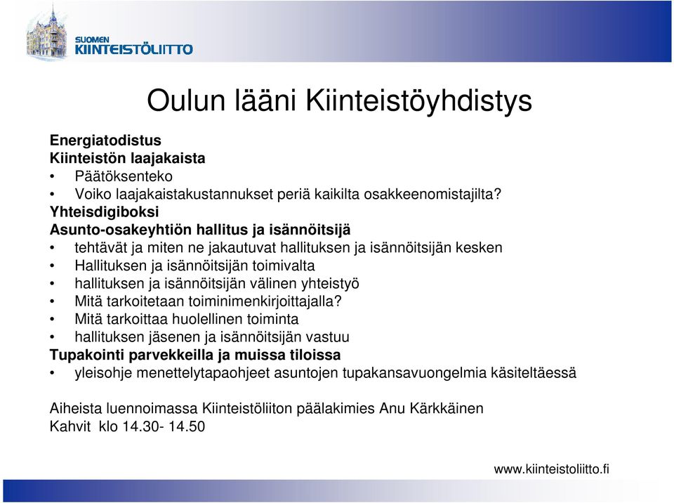 hallituksen ja isännöitsijän välinen yhteistyö Mitä tarkoitetaan toiminimenkirjoittajalla?