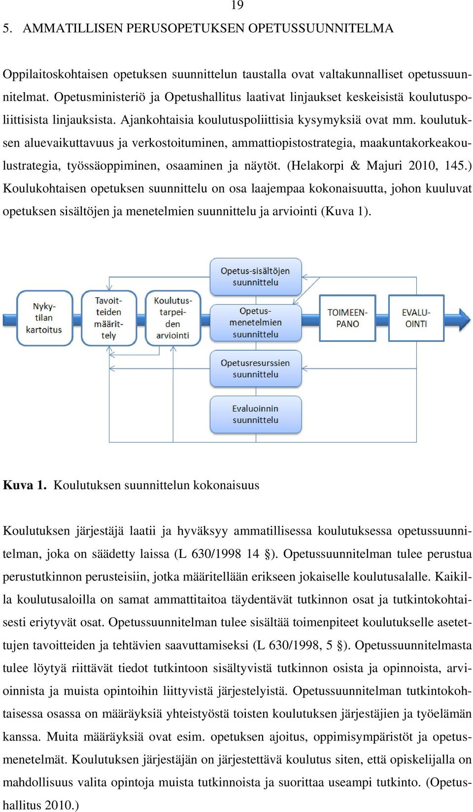 koulutuksen aluevaikuttavuus ja verkostoituminen, ammattiopistostrategia, maakuntakorkeakoulustrategia, työssäoppiminen, osaaminen ja näytöt. (Helakorpi & Majuri 2010, 145.
