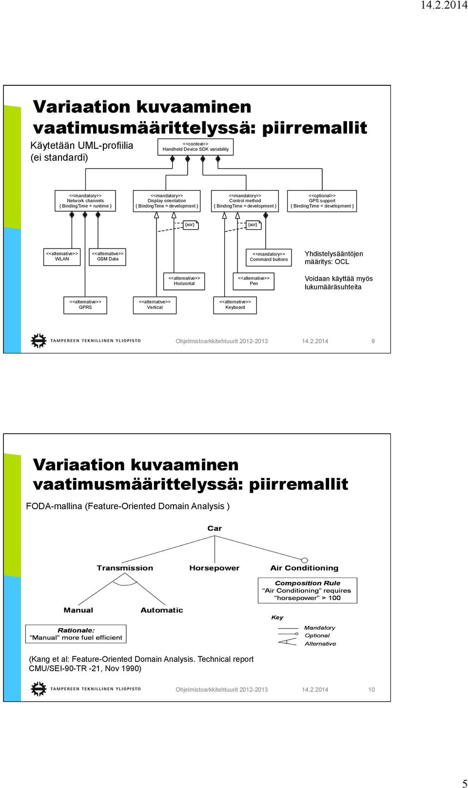 development } {xor} {xor} WLAN GSM Data <<mandatory>> Command buttons Yhdistelysääntöjen määritys: OCL Horizontal Pen Voidaan käyttää myös lukumääräsuhteita GPRS Vertical Keyboard 9