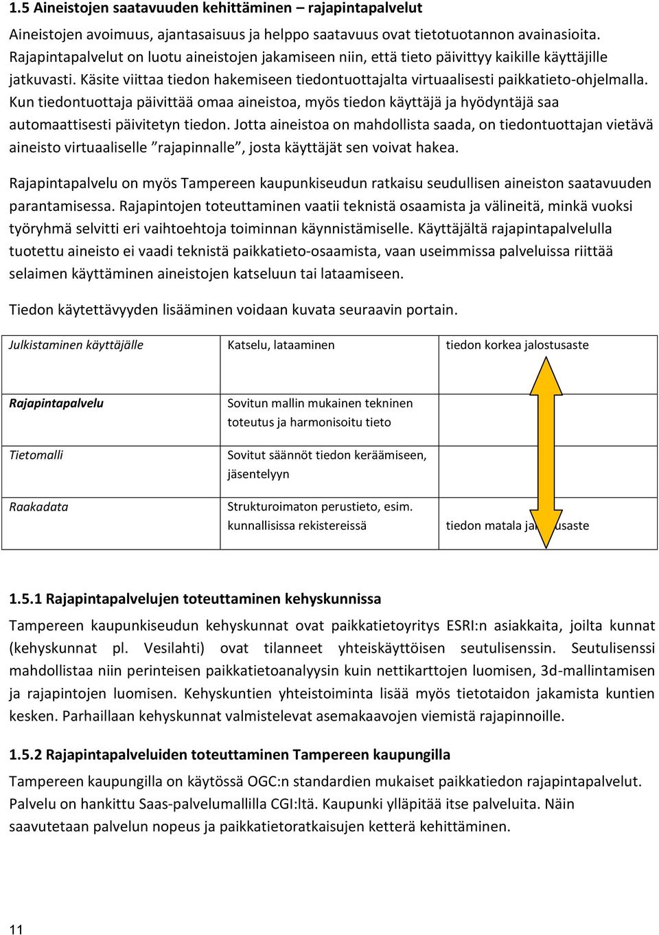 Kun tiedontuottaja päivittää omaa aineistoa, myös tiedon käyttäjä ja hyödyntäjä saa automaattisesti päivitetyn tiedon.