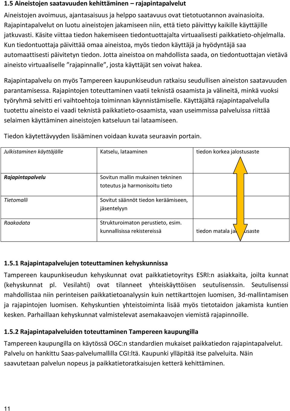 Kun tiedontuottaja päivittää omaa aineistoa, myös tiedon käyttäjä ja hyödyntäjä saa automaattisesti päivitetyn tiedon.