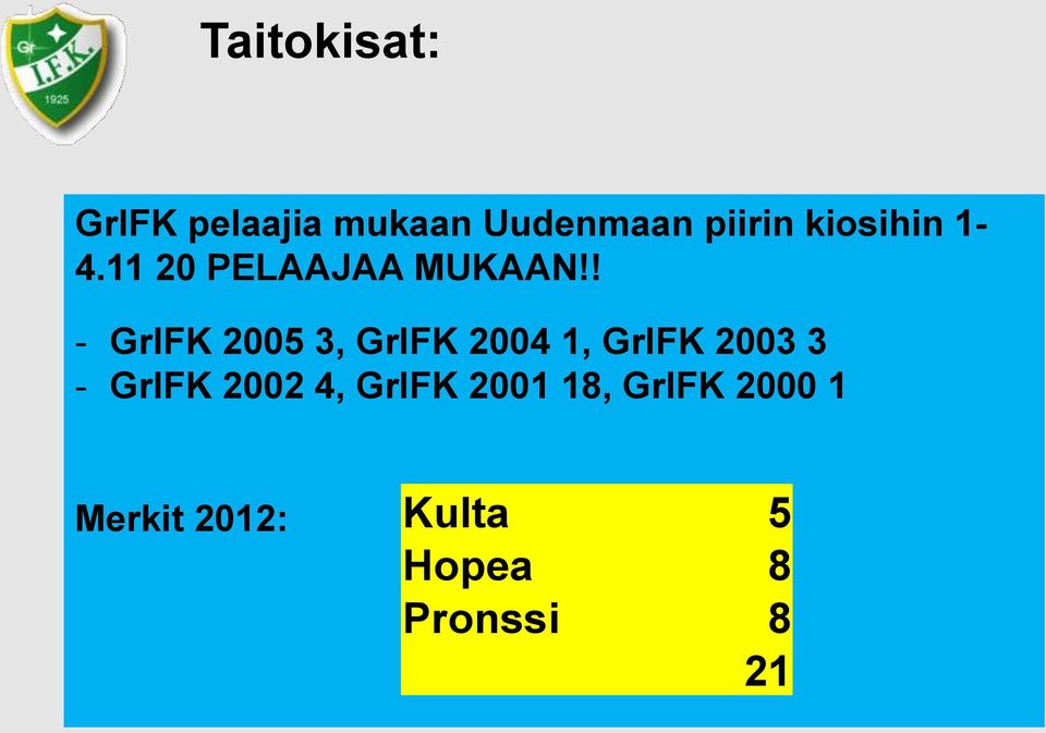 ! - GrIFK 2005 3, GrIFK 2004 1, GrIFK 2003 3 - GrIFK