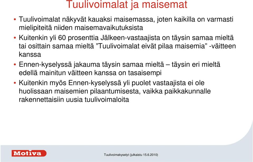 -väitteen kanssa Ennen-kyselyssä jakauma täysin samaa mieltä täysin eri mieltä edellä mainitun väitteen kanssa on tasaisempi Kuitenkin