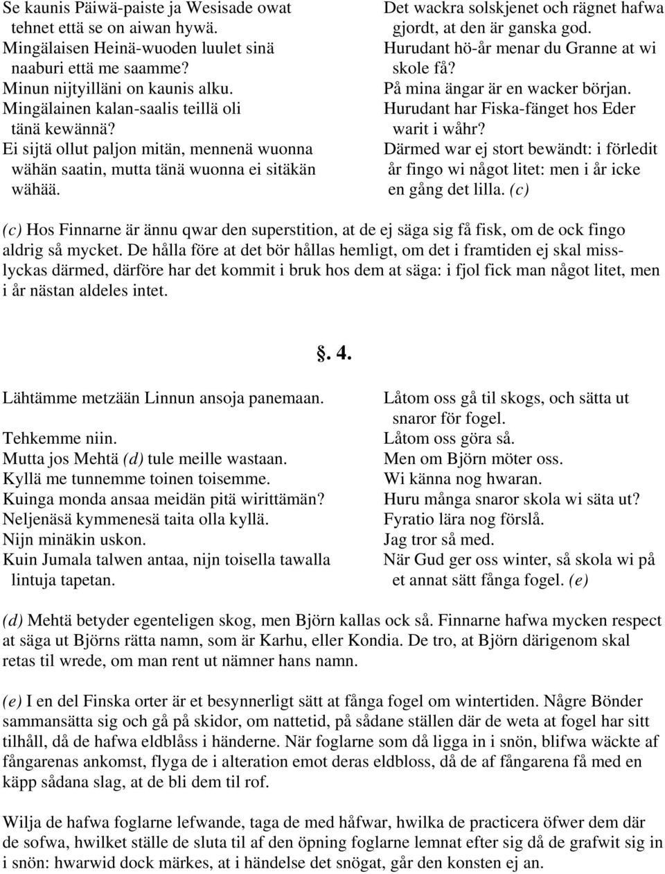 Det wackra solskjenet och rägnet hafwa gjordt, at den är ganska god. Hurudant hö-år menar du Granne at wi skole få? På mina ängar är en wacker början. Hurudant har Fiska-fänget hos Eder warit i wåhr?