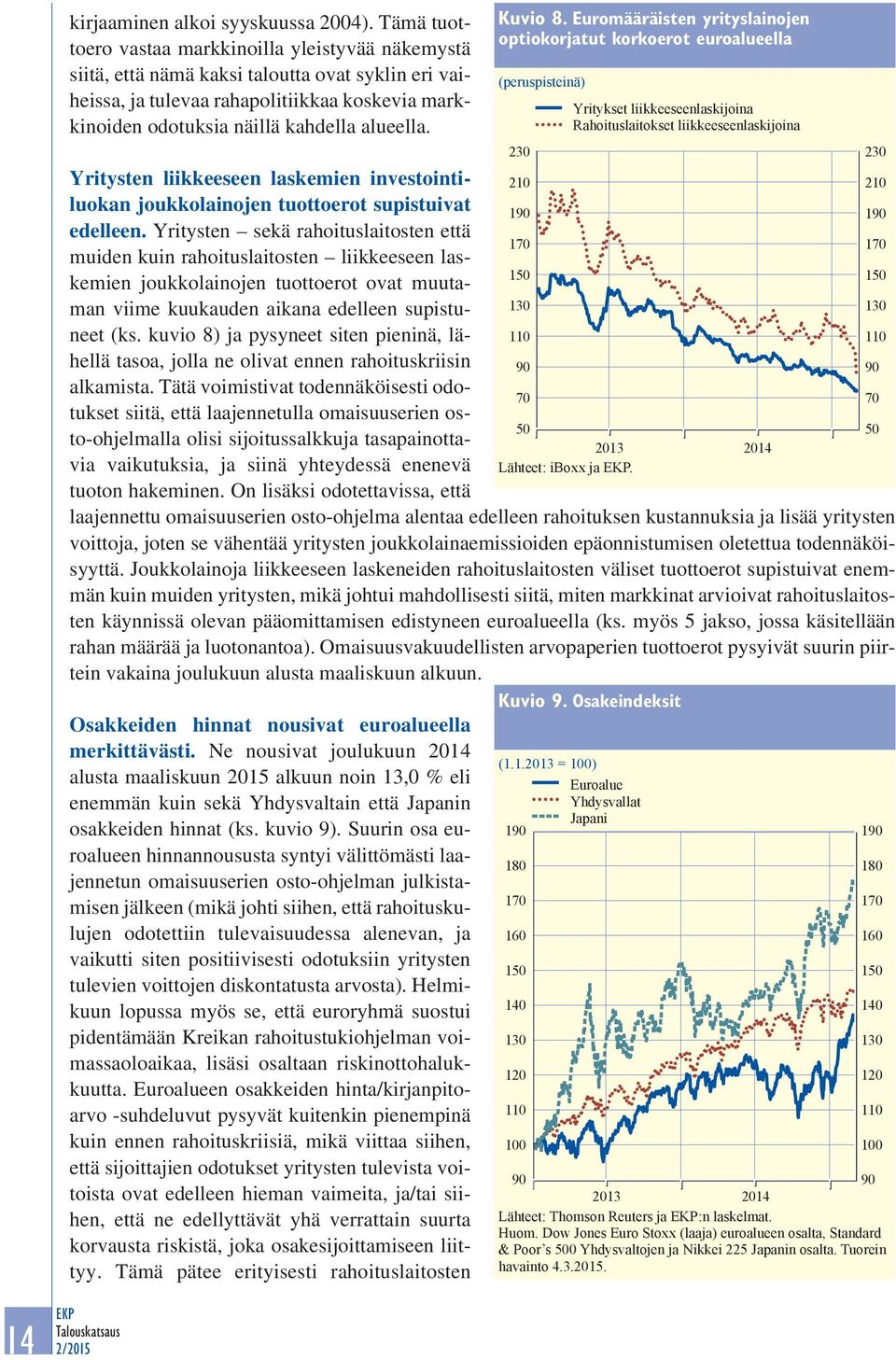 Yritysten liikkeeseen laskemien investointiluokan joukkolainojen tuottoerot supistuivat edelleen.