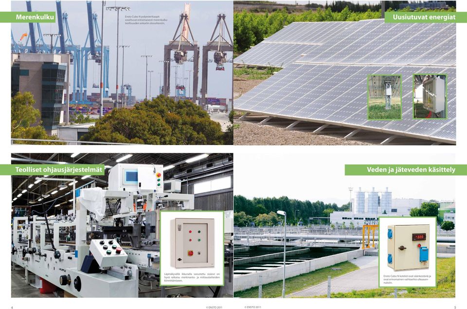 Uusiutuvat energiat Teolliset ohjausjärjestelmät Veden ja jäteveden käsittely Läpinäkyvällä