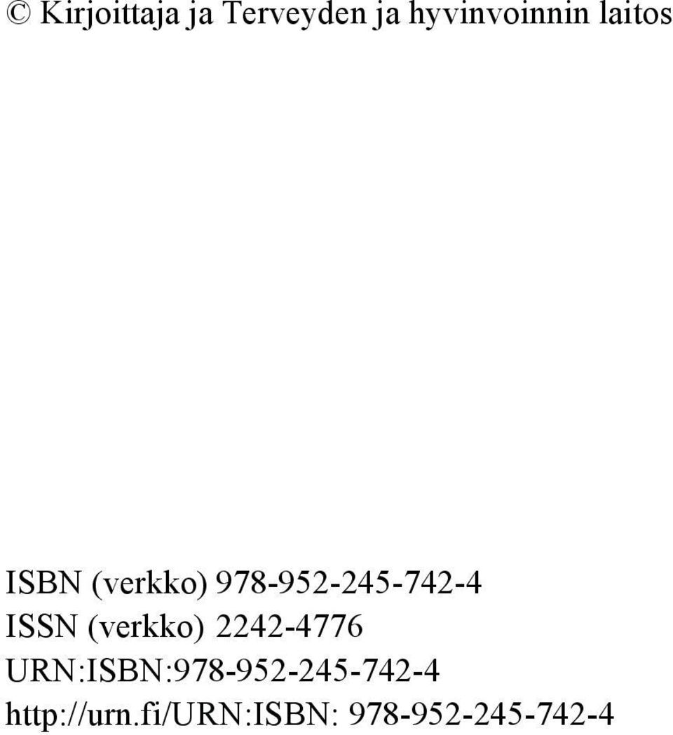 ISSN (verkko) 2242-4776