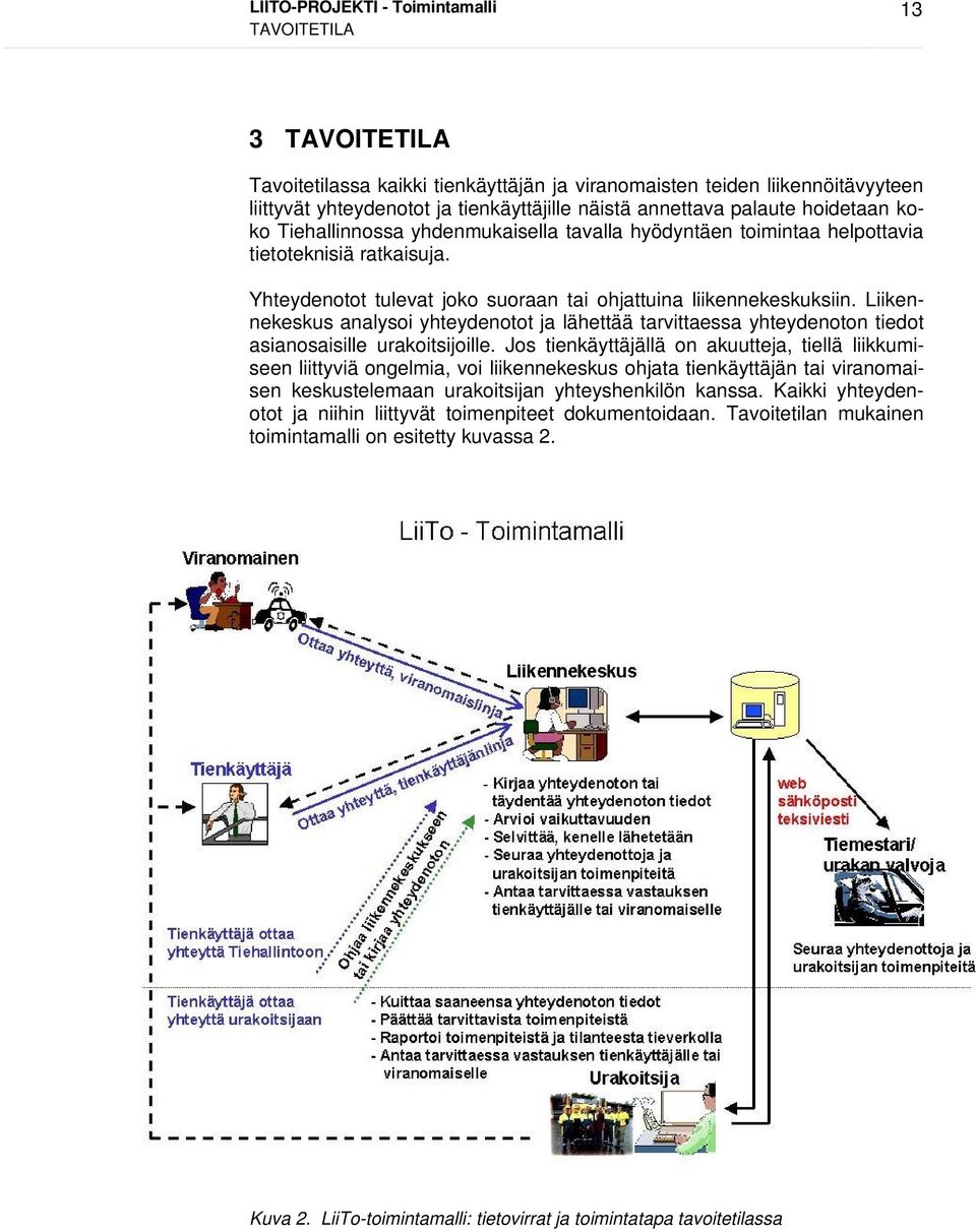 Liikennekeskus analysoi yhteydenotot ja lähettää tarvittaessa yhteydenoton tiedot asianosaisille urakoitsijoille.