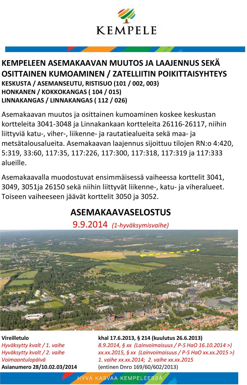 rautatiealueita sekä maa- ja metsätalousalueita. Asemakaavan laajennus sijoittuu tilojen RN:o 4:420, 5:319, 33:60, 117:35, 117:226, 117:300, 117:318, 117:319 ja 117:333 alueille.