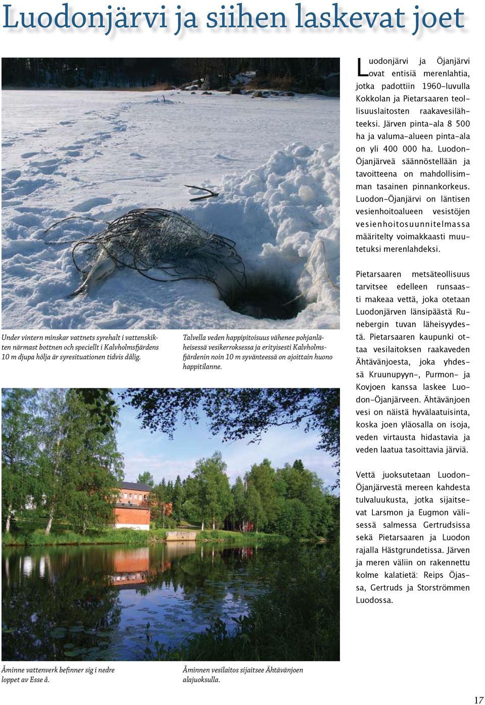 Luodon-Öjanjärvi on läntisen vesienhoitoalueen vesistöjen vesienhoitosuunnitelmassa määritelty voimakkaasti muutetuksi merenlahdeksi.