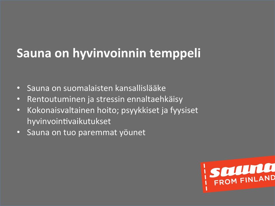 stressin ennaltaehkäisy Kokonaisvaltainen hoito;