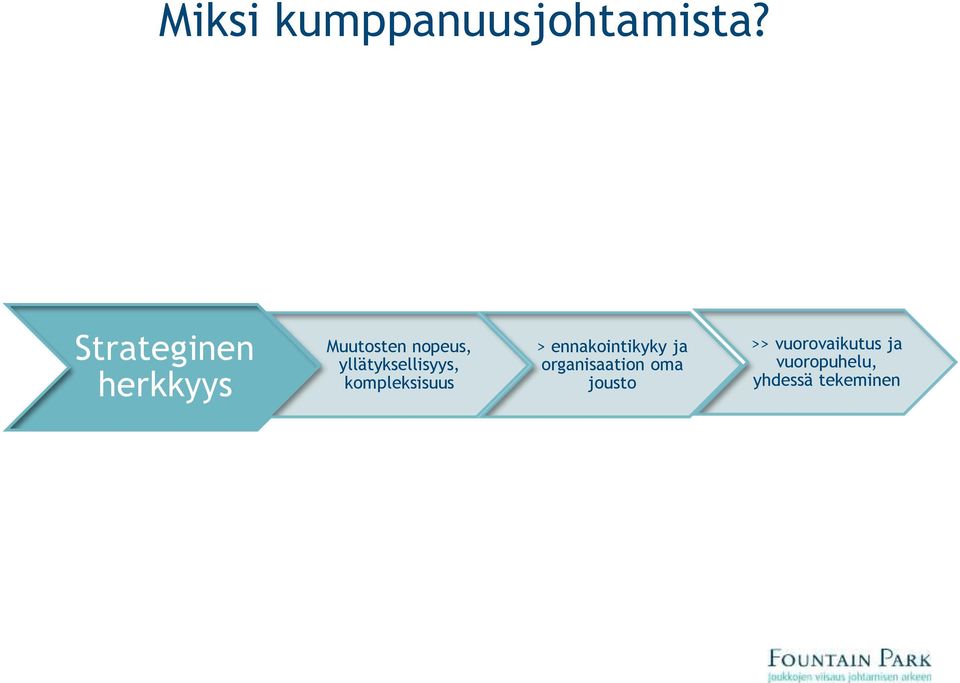 yllätyksellisyys, kompleksisuus > ennakointikyky