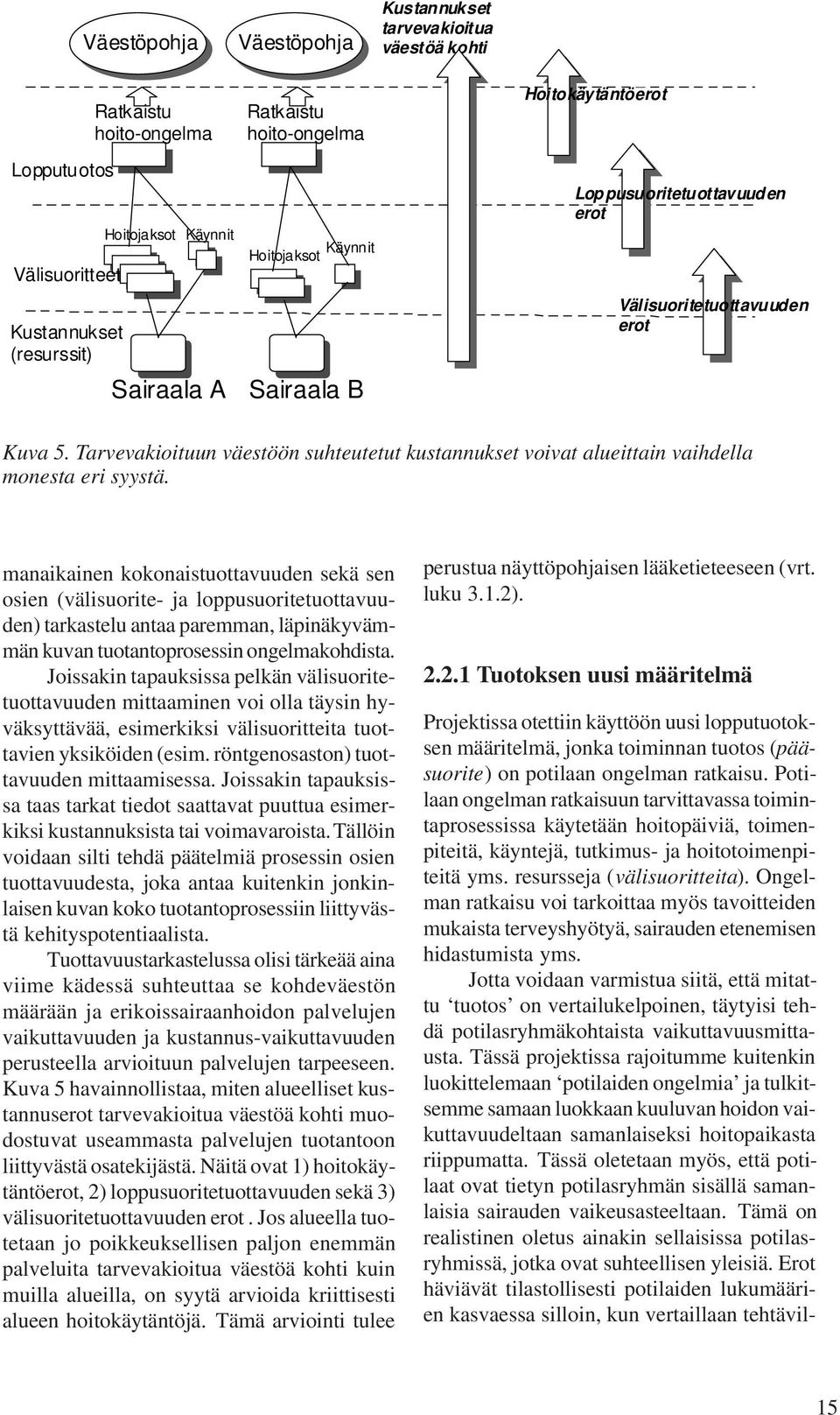 Tarvevakioituun väestöön suhteutetut kustannukset voivat alueittain vaihdella monesta eri syystä.