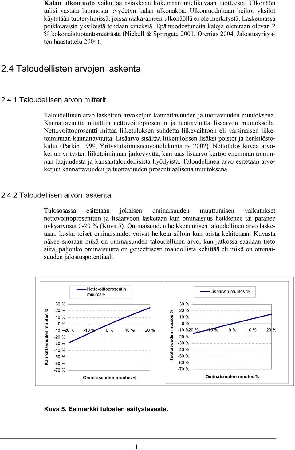 Epämuodostuneita kaloja oletetaan olevan 2 % kokonaistuotantomäärästä (Nickell & Springate 2001, Orenius 2004,