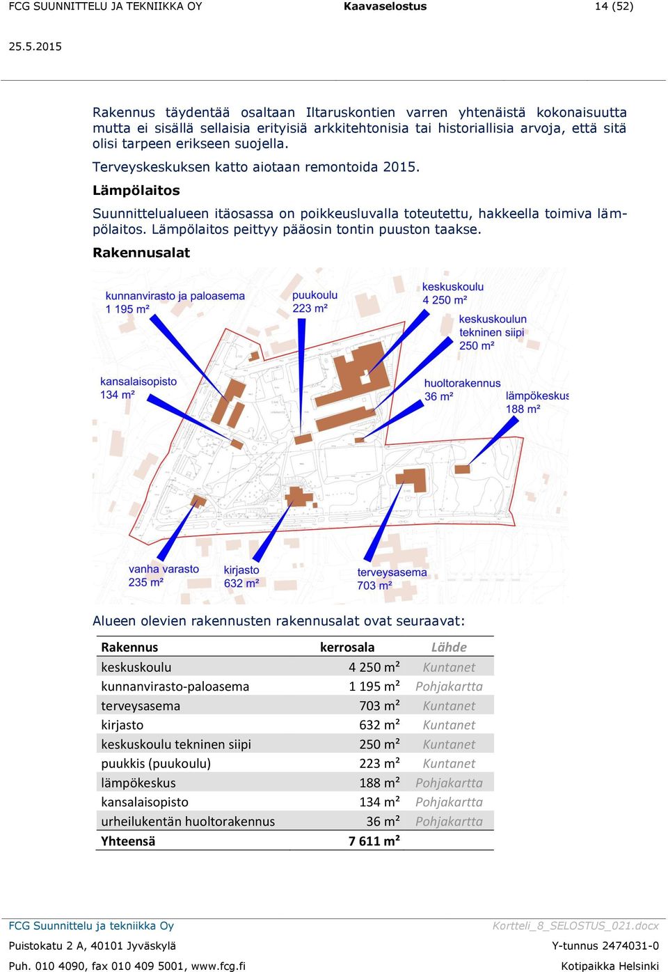 Lämpölaitos Suunnittelualueen itäosassa on poikkeusluvalla toteutettu, hakkeella toimiva lämpölaitos. Lämpölaitos peittyy pääosin tontin puuston taakse.