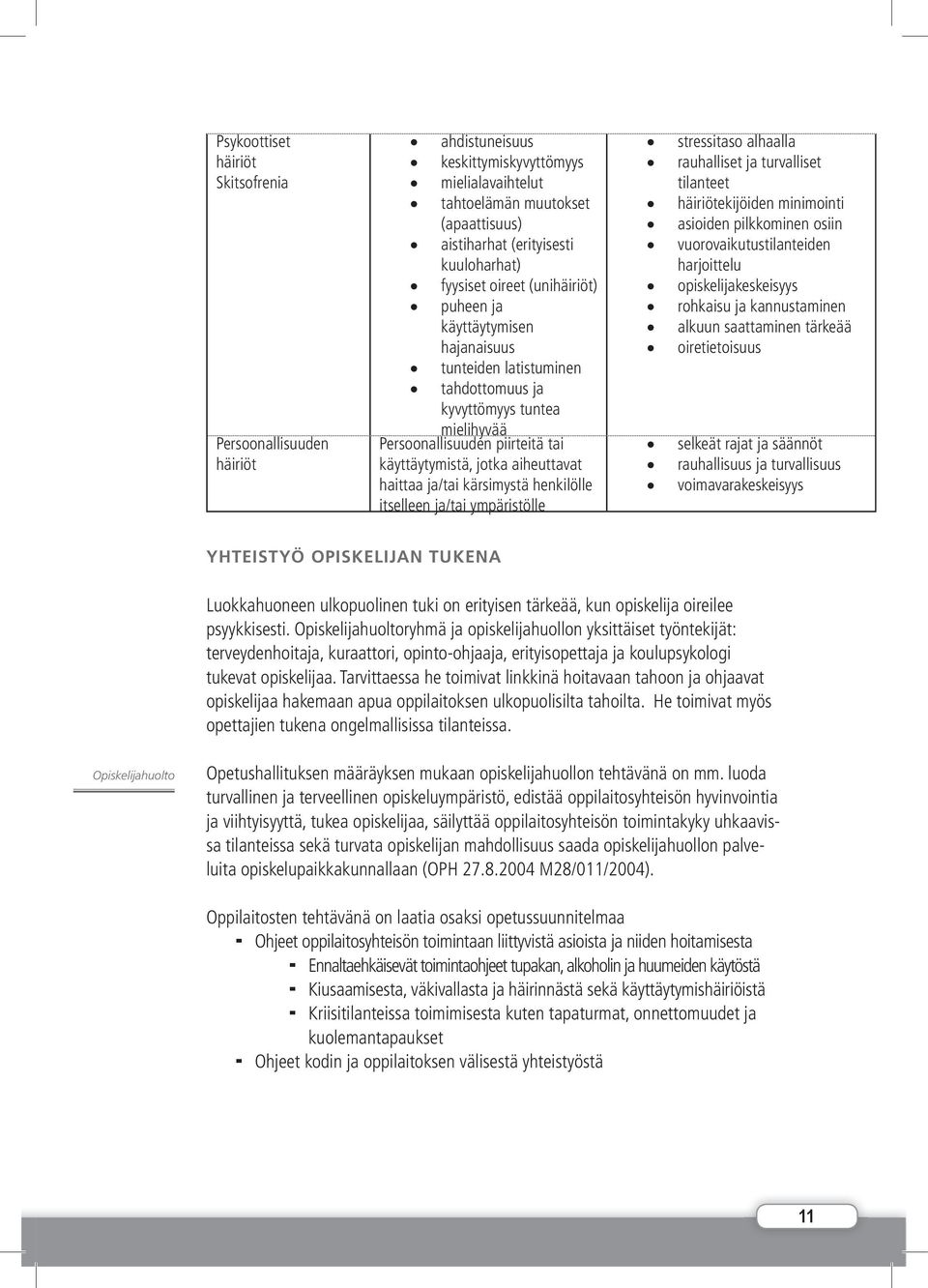 aiheuttavat haittaa ja/tai kärsimystä henkilölle itselleen ja/tai ympäristölle stressitaso alhaalla rauhalliset ja turvalliset tilanteet häiriötekijöiden minimointi asioiden pilkkominen osiin